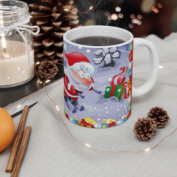 Santa In A Hurry Mug 11oz - Image 4