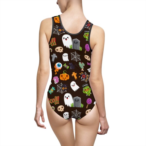 Halloween Pattern Women's Classic One-Piece Swimsuit - Image 2