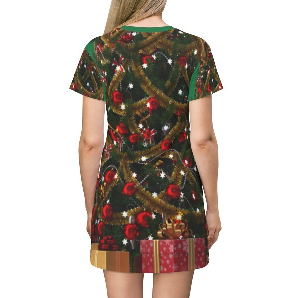 Christmas Tree All Over Print T-Shirt Dress - Image 3