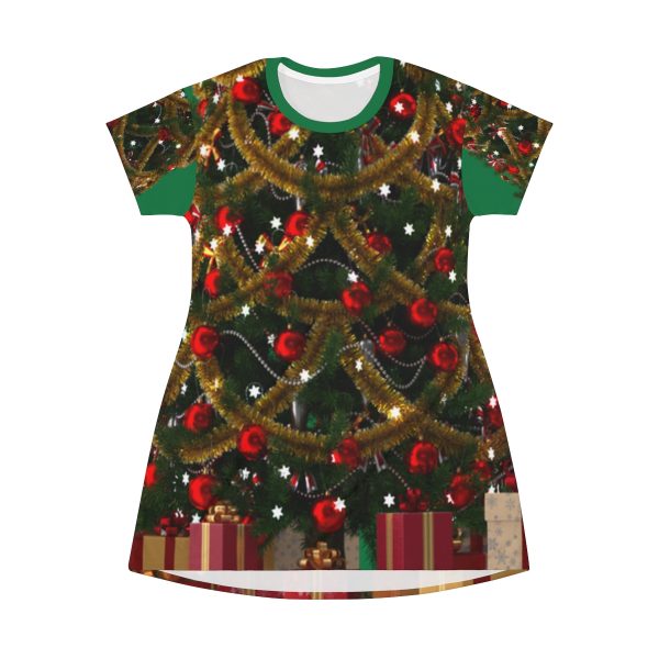 Christmas Tree All Over Print T-Shirt Dress