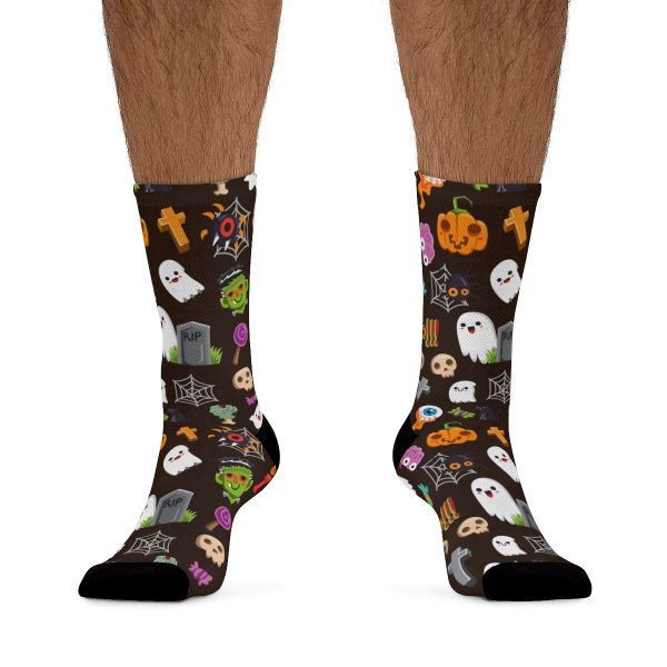 Halloween Pattern DTG Socks - Image 3