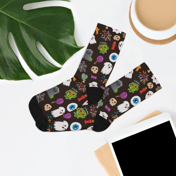 Halloween Pattern DTG Socks - Image 7