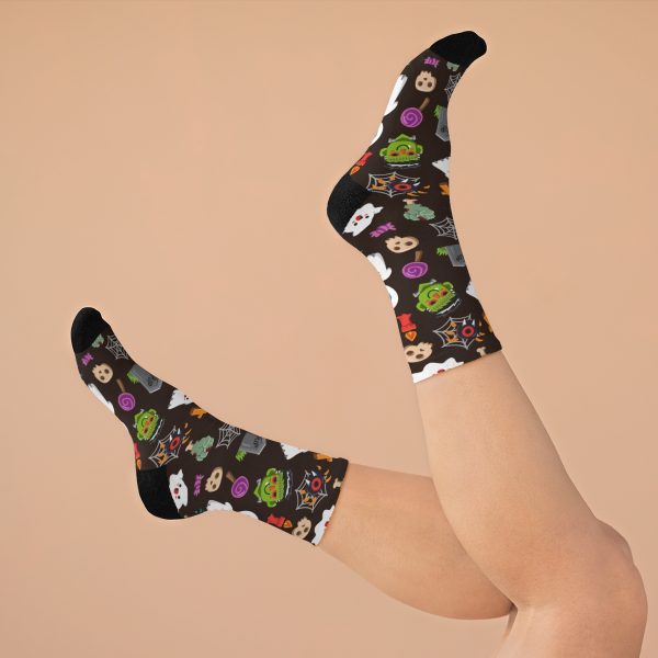 Halloween Pattern DTG Socks - Image 8