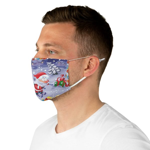 Santa In A Hurry Fabric Face Mask - Image 5