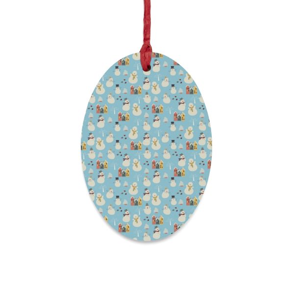 Snowman Pattern Wooden Ornaments - Image 14