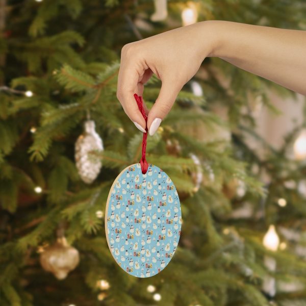 Snowman Pattern Wooden Ornaments - Image 15