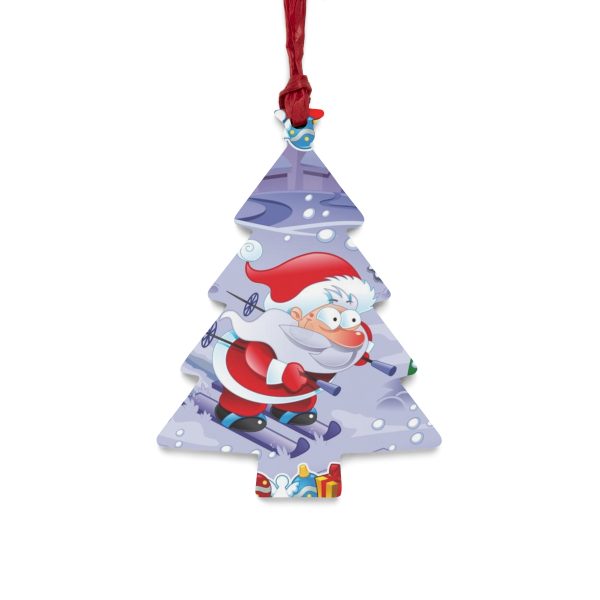 Santa in a Hurry Wooden Ornaments - Image 14