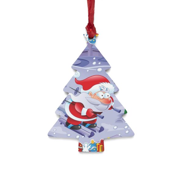 Santa in a Hurry Wooden Ornaments - Image 13