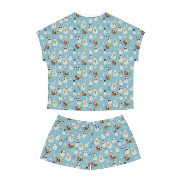 Snowman Pattern- Women's Short Pajama Set (AOP) - Image 2