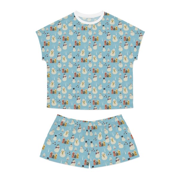 Snowman Pattern- Women's Short Pajama Set (AOP)