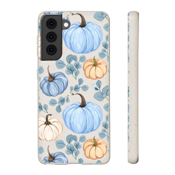 Blue Pumpkins on Biodegradable Cases - Image 83