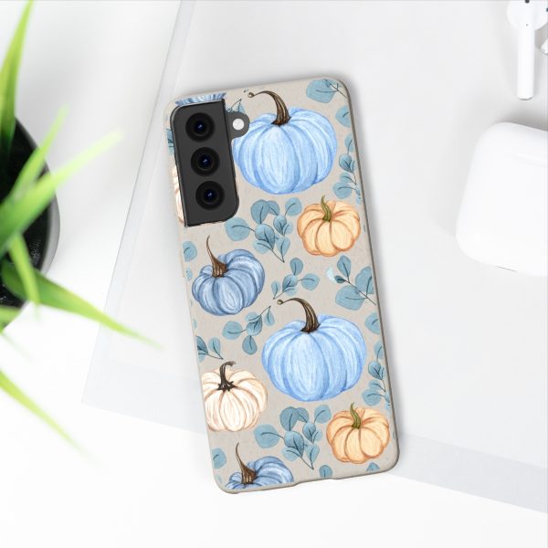 Blue Pumpkins on Biodegradable Cases - Image 85