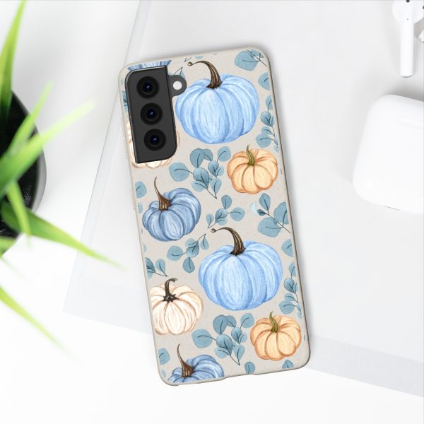 Blue Pumpkins on Biodegradable Cases - Image 98