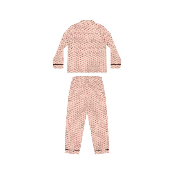 Pink Mushroom Pattern Women's Satin Pajamas (AOP) - Image 2