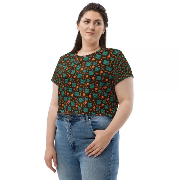 Trick Or Treat Halloween All-Over Print Crop Tee - Image 3