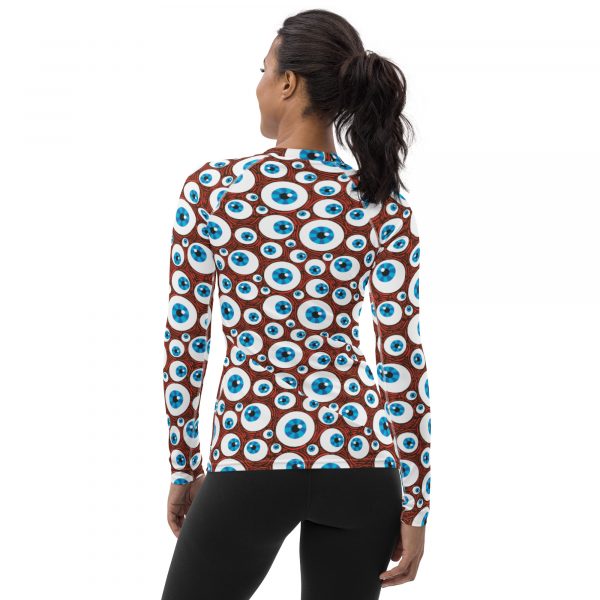 Eyes Halloween Pattern Women's Rash Guard - Image 2